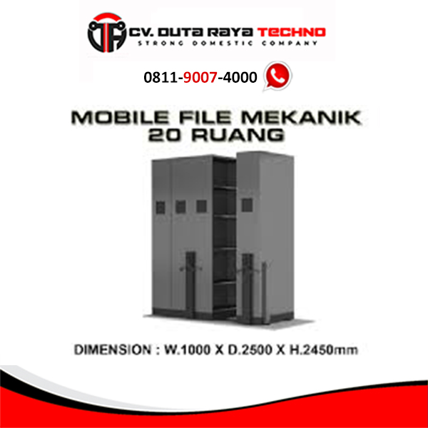 Mobile File Mekanik 20 Ruang Yamanaka YMK-20 Plat 1.2 mm