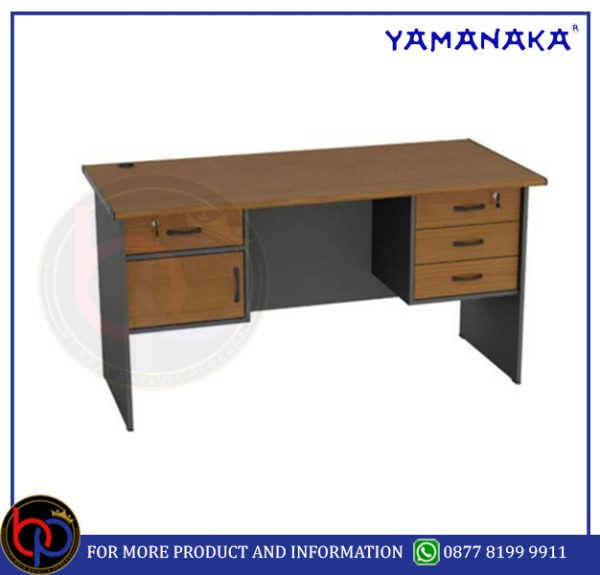 yamanaka 52 YAMANAKA + LOGO MEJA KERJA 1 BIRO 4 LACI & 1 LOKER YAMANAKA YV-52