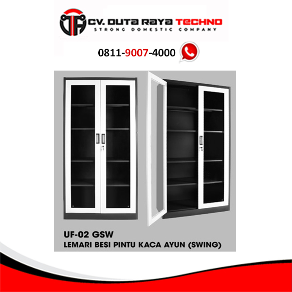 UF-02 GSW UNO LEMARI BESI PINTU KACA AYUN (SWING) UNO UF-02 GSW