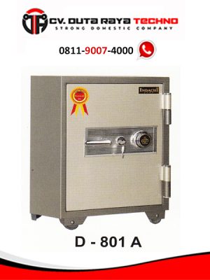 INDACHI BRANKAS TAHAN API FIRE RESISTANT SAFE, KOMBINASI WITH ALARM INDACHI D 801 A