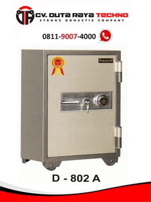 NDACHI BRANKAS TAHAN API FIRE RESISTANT SAFE, KOMBINASI WITH ALARM INDACHI D 802 A
