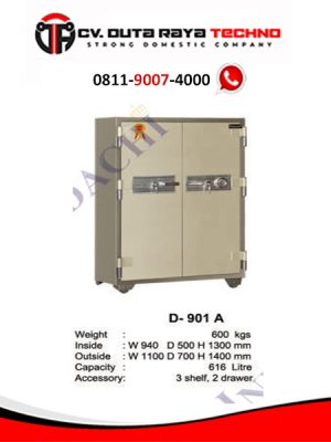 INDACHI BRANKAS TAHAN API, DUA PINTU KUNCI, ALARM SYSTEM INDACHI D 901 A