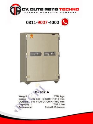 INDACHI BRANKAS TAHAN API, DUA PINTU KUNCI, ALARM SYSTEM INDACHI D 902 A