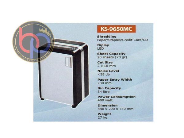 MESIN PENGHANCUR KERTAS KOZURE KS-9650MC