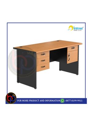 ORBITREND OFFICE TABLE MEJA TULIS KERJA KANTOR 1 (SATU) BIRO DENGAN LACI DAN LUBANG KABEL ORBITREND CST 1080
