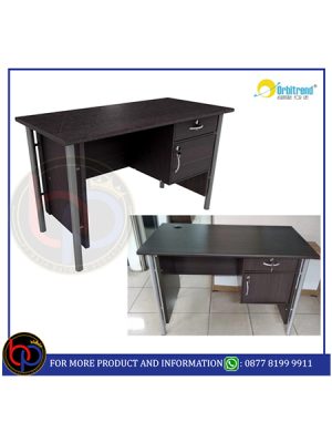 ORBITREND OFFICE TABLE MEJA TULIS KERJA KANTOR 1/2 (SETENGAH) BIRO DENGAN LACI DAN LUBANG KABEL ORBITREND GST 1061