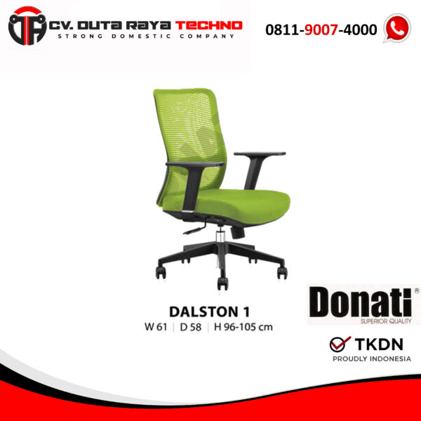 DALSTON 1 KURSI KERJA STAFF SEKERTARIS KANTOR MESH JARING KAKI NYLON DONATI DALSTON 1