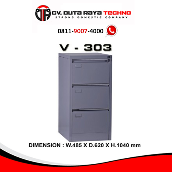 FILLING CABINET V-303 FILING CABINET LEMARI PENYIMPANAN BESI 3 LACI VIP V - 303