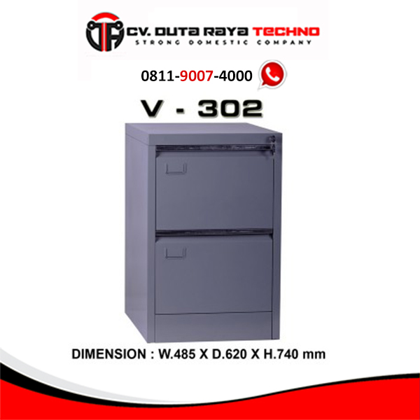 FILING CABINET LEMARI PENYIMPANAN BESI 2 LACI VIP V - 302