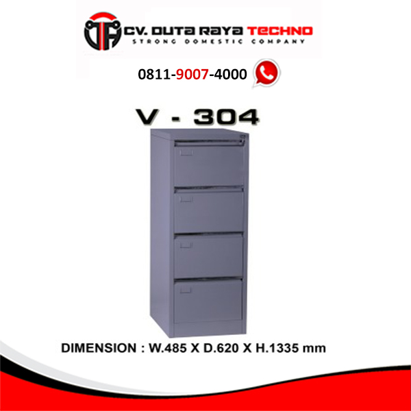 Filling Cabinet VIP V-304 FILING CABINET LEMARI PENYIMPANAN BESI 4 LACI VIP V - 304
