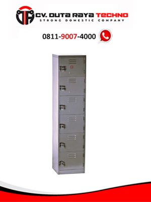 LEMARI LOKER/LOCKER BESI 6 PINTU DENGAN KUNCI VIP V - 406