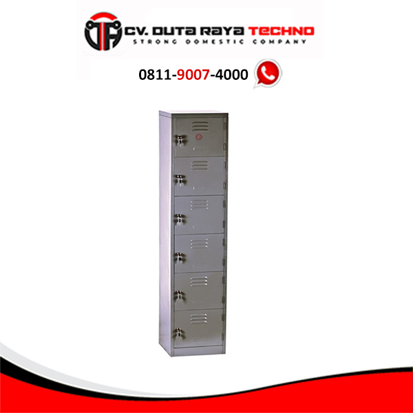 LEMARI LOKER/LOCKER BESI 6 PINTU DENGAN KUNCI VIP V - 406
