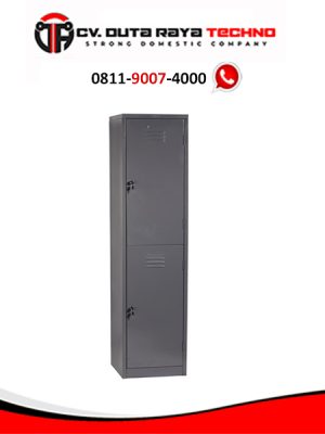 LEMARI LOKER/LOCKER BESI 2 PINTU DENGAN KUNCI VIP V - 402