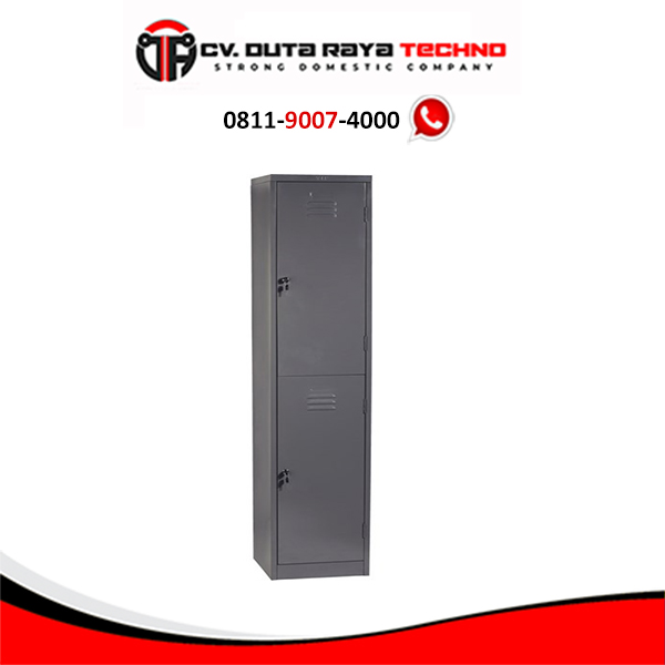 LEMARI LOKER/LOCKER BESI 2 PINTU DENGAN KUNCI VIP V - 402