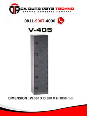 LEMARI LOKER/LOCKER BESI 5 PINTU DENGAN KUNCI VIP V - 405
