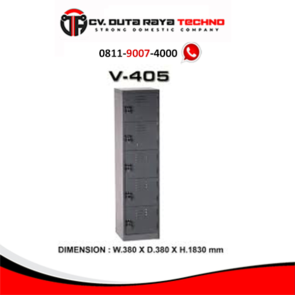 LEMARI LOKER/LOCKER BESI 5 PINTU DENGAN KUNCI VIP V - 405