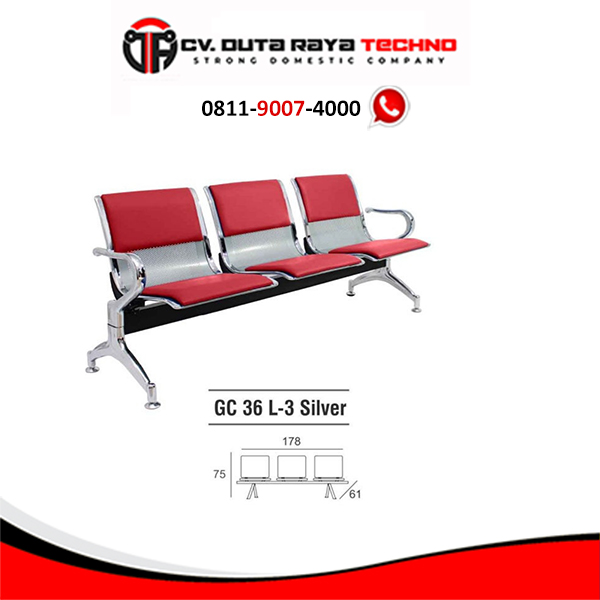 KURSI TUNGGU KANTOR GRESCO GC 36 L-3